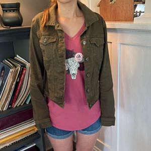Kensie Olive Jean Jacket